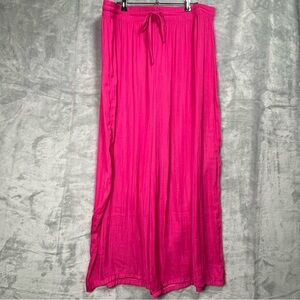 Joie Fuchsia Cropped Wide Leg Pants